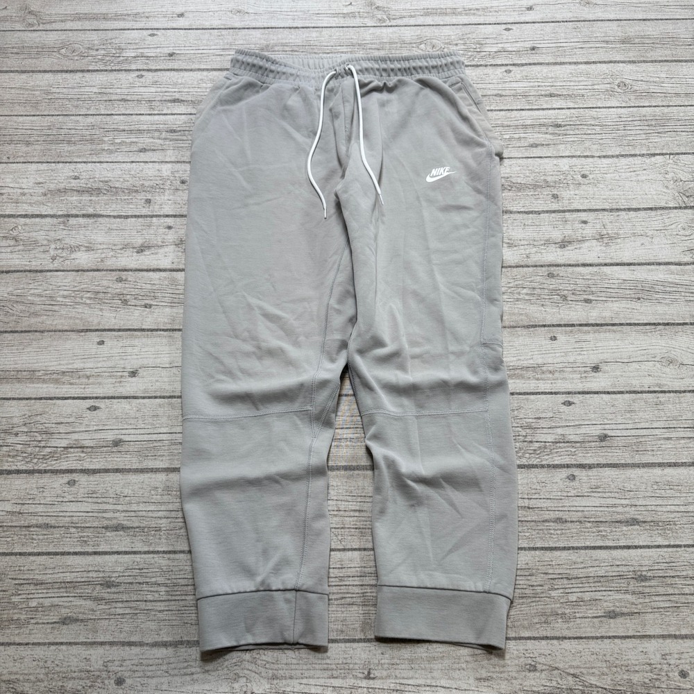 Nike Sweatpants Men's Large Gray Cotton Tapered Leg Athletic Sportswear Joggers